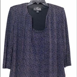 Alex Evenings 2-Piece Sparkling Jacket & Shell